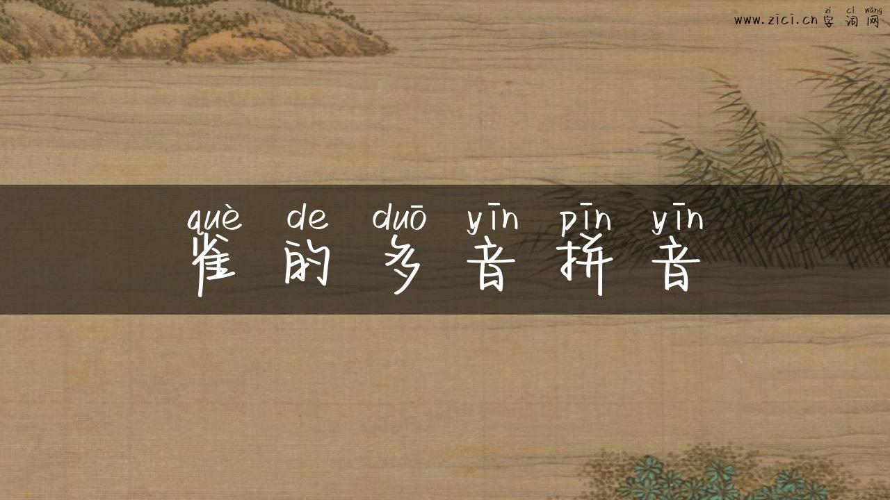 雀的多音拼音