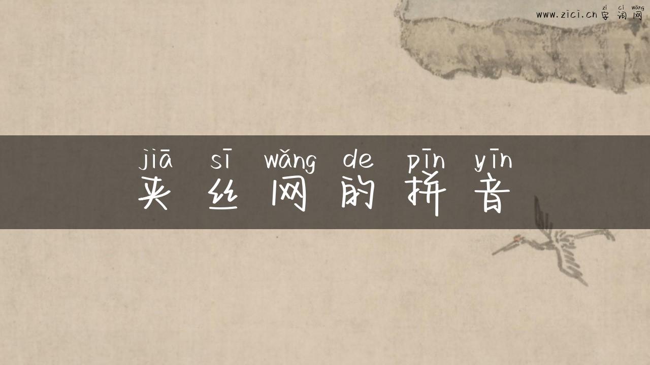 夹丝网的拼音