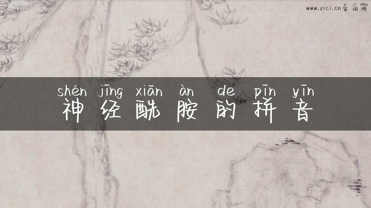 神经酰胺的拼音