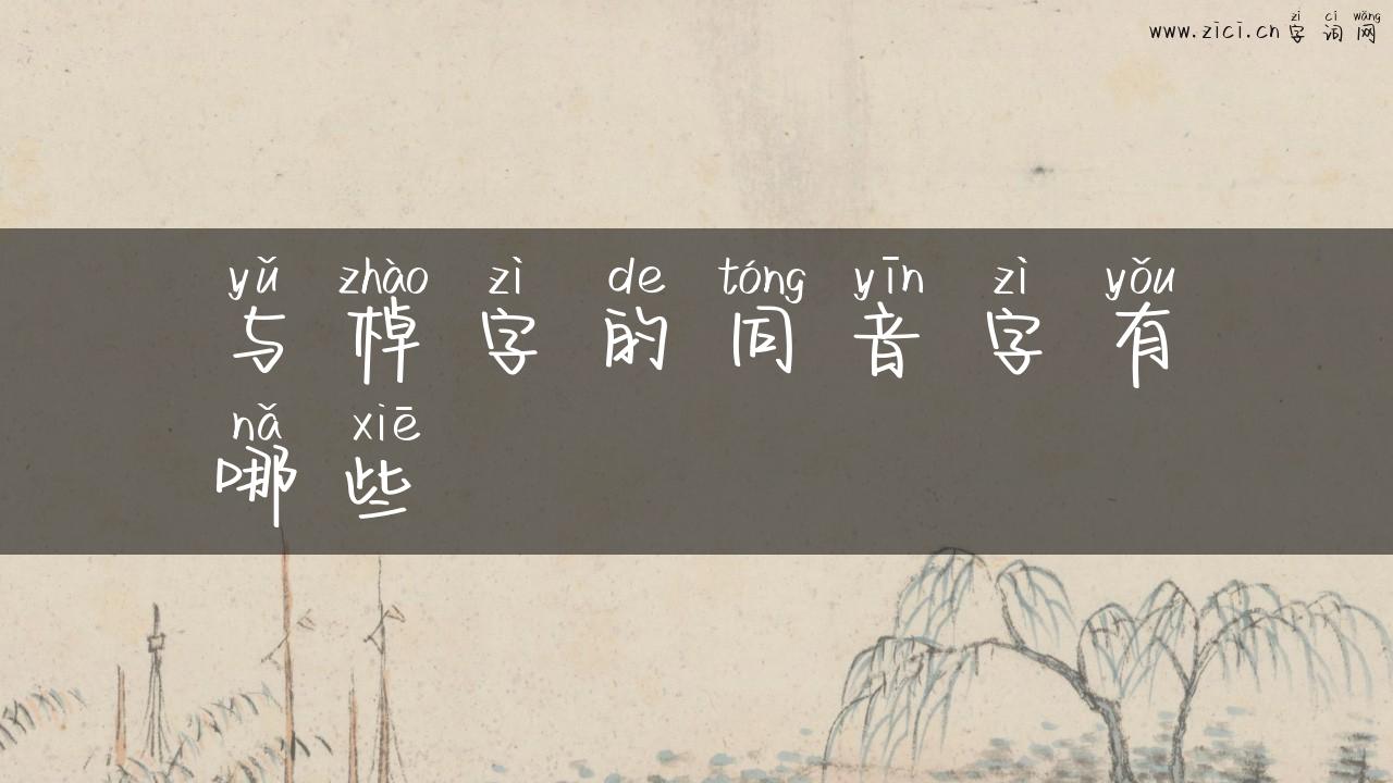 与棹字的同音字有哪些