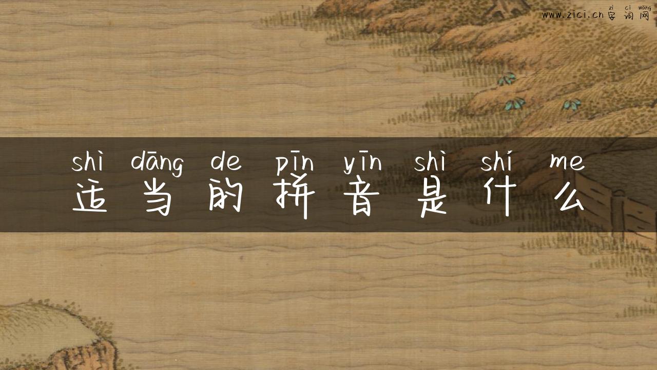 适当的拼音是什么