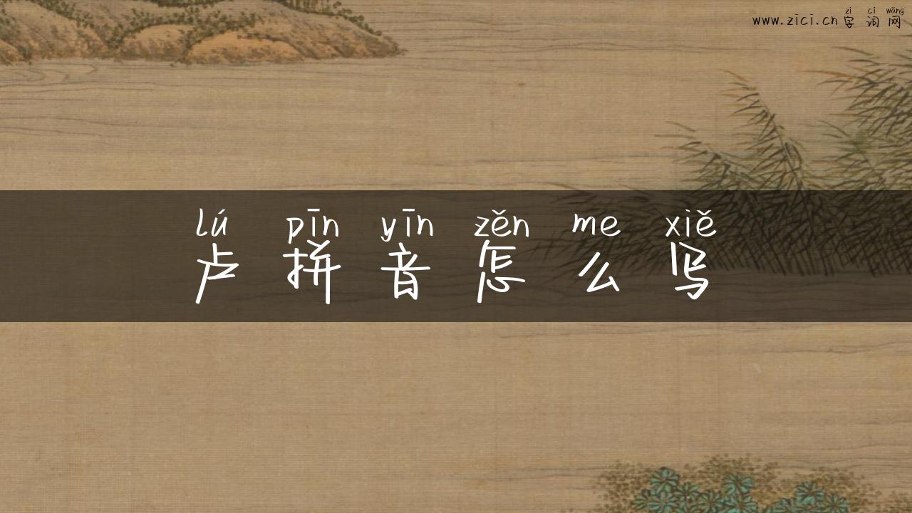 卢拼音怎么写