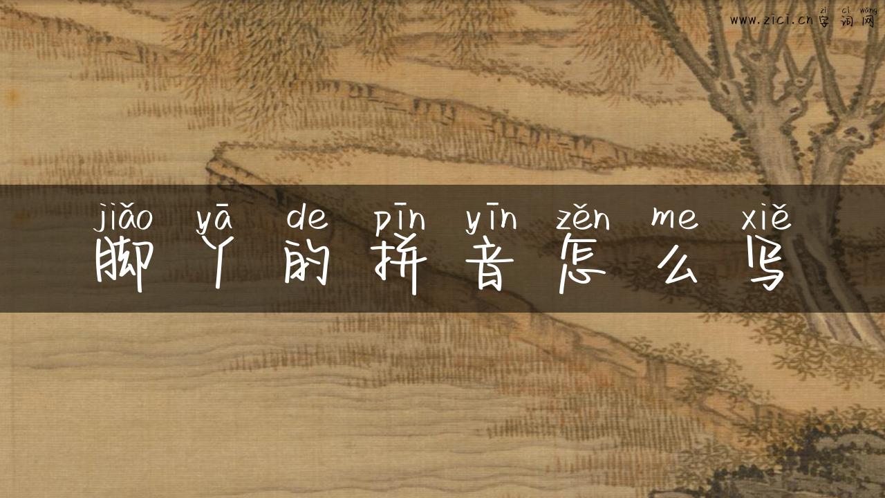 脚丫的拼音怎么写