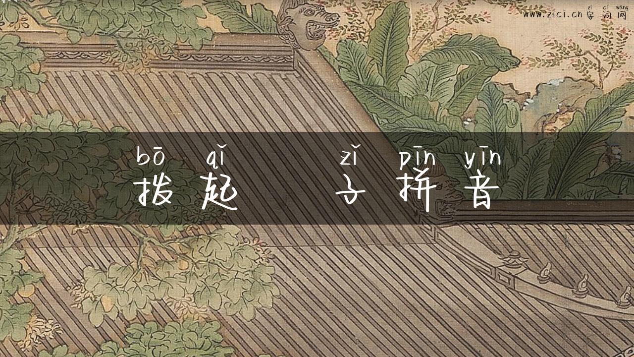 拨起籰子拼音