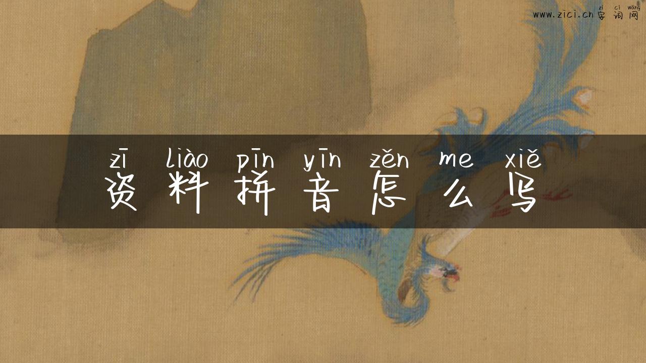 资料拼音怎么写