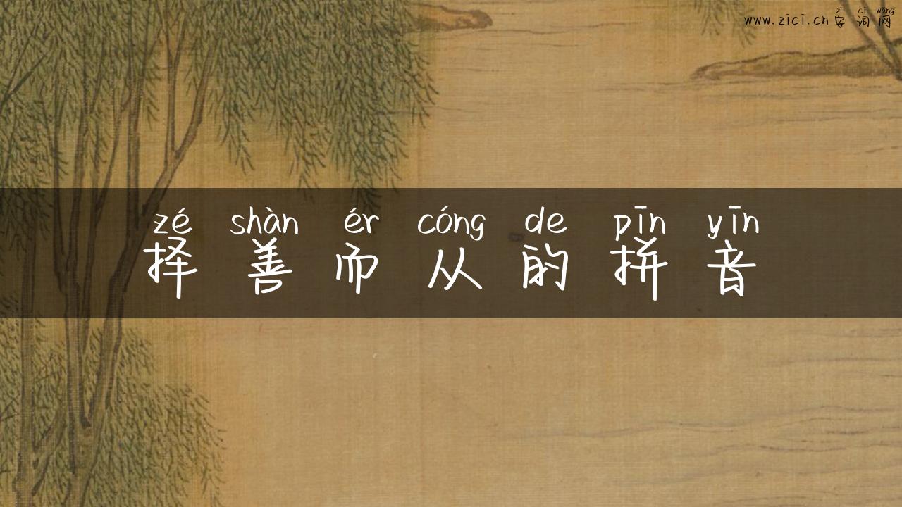 择善而从的拼音