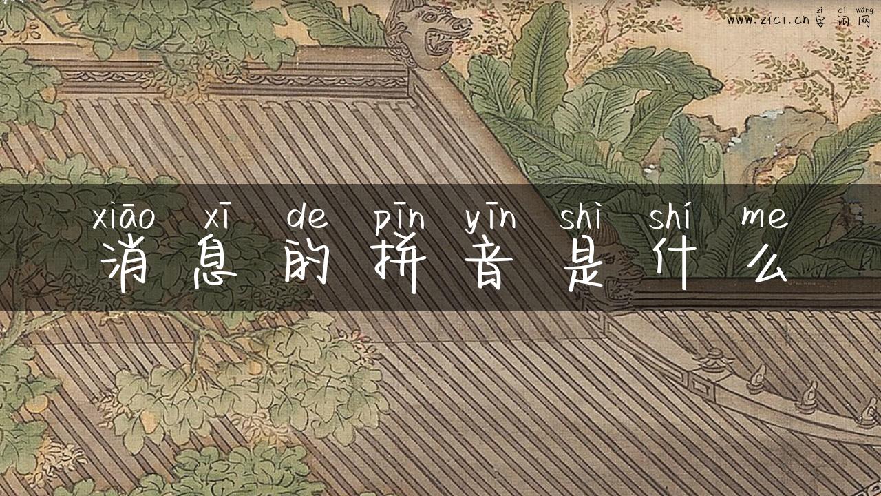 消息的拼音是什么