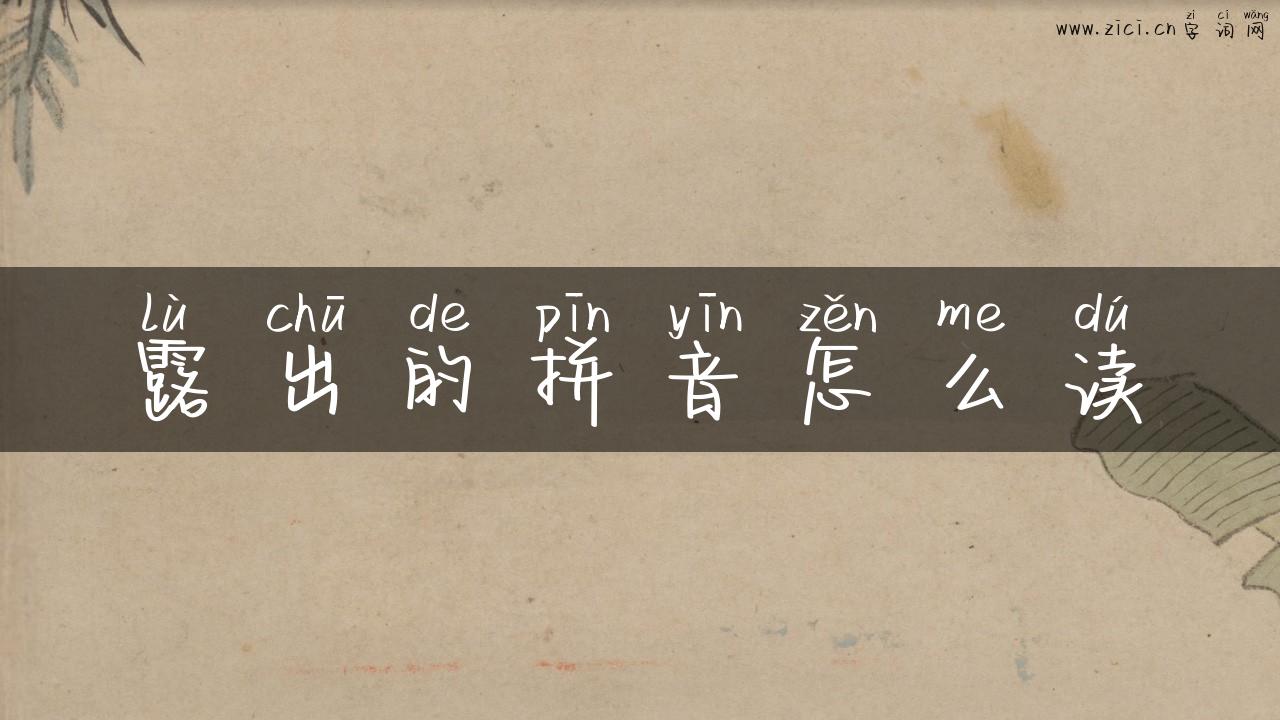 露出的拼音怎么读
