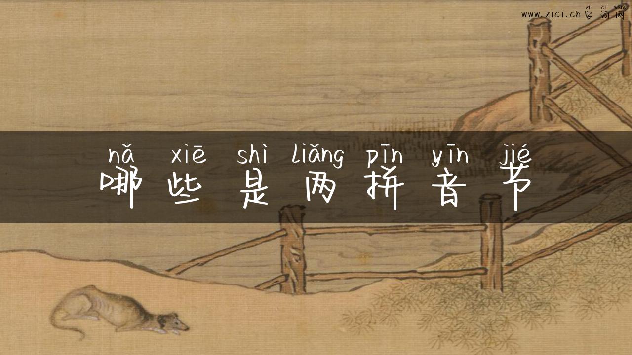 哪些是两拼音节