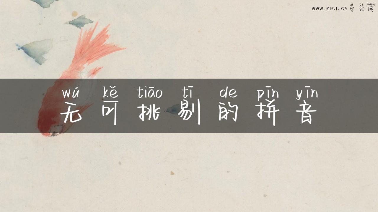 无可挑剔的拼音