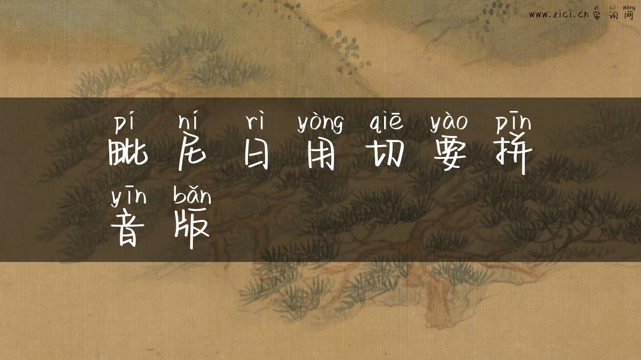 毗尼日用切要拼音版