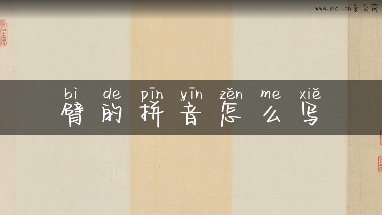 臂的拼音怎么写