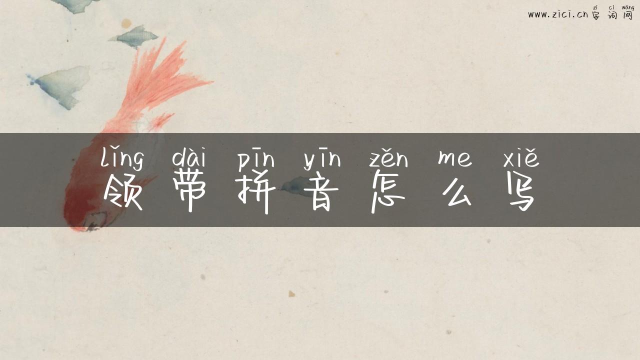 领带拼音怎么写