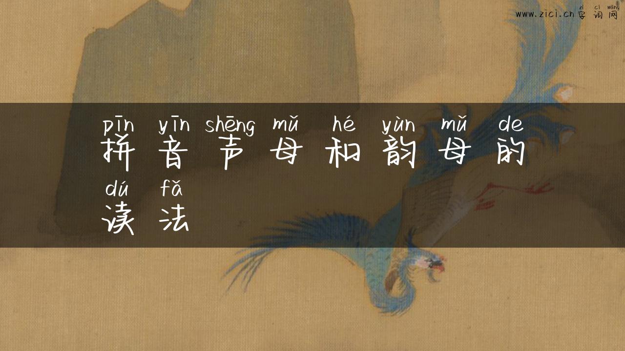 拼音声母和韵母的读法