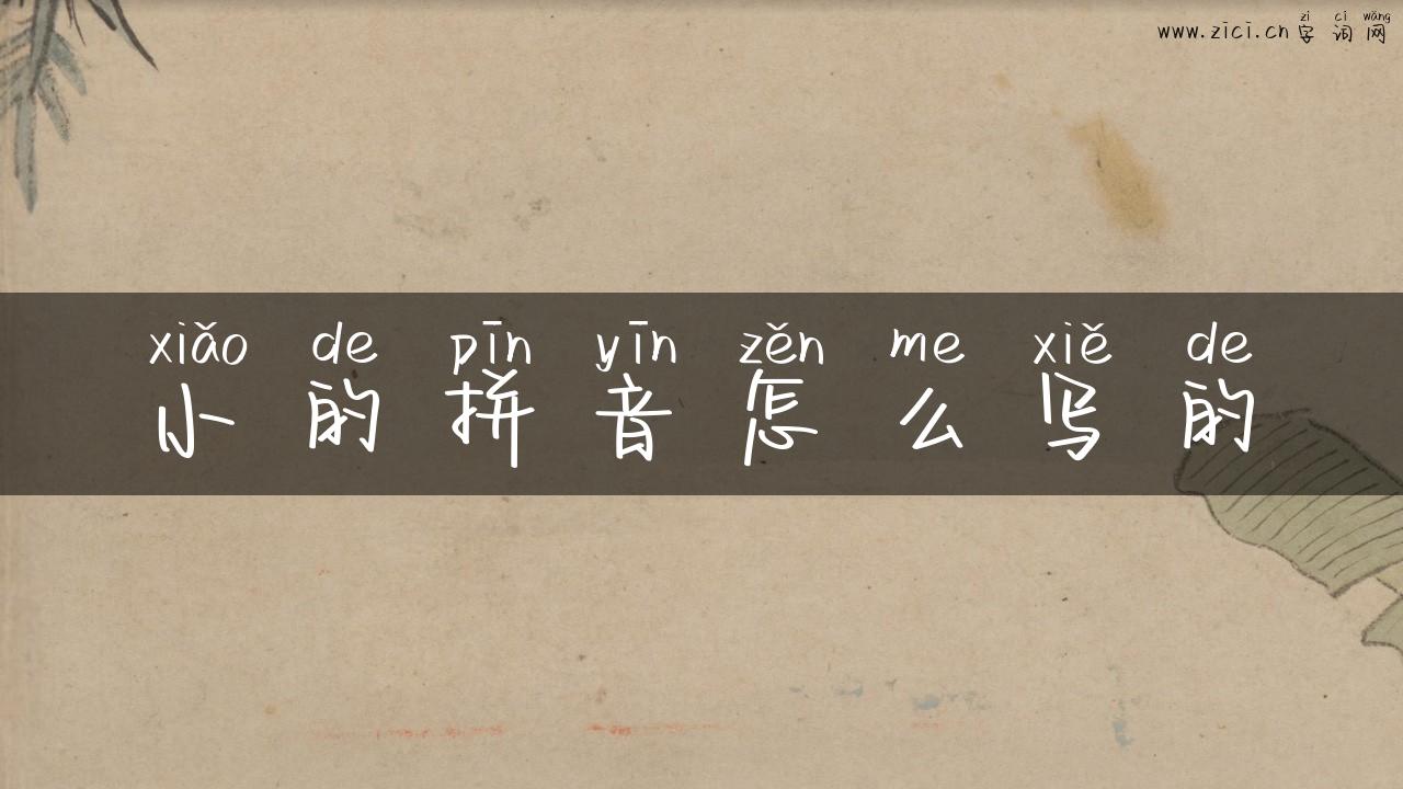 小的拼音怎么写的
