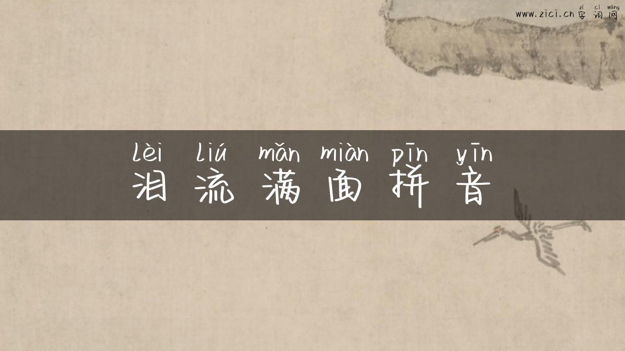 泪流满面拼音