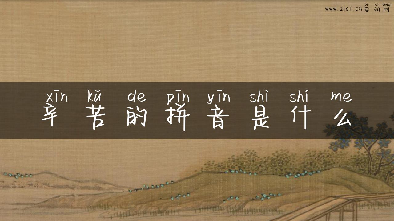 辛苦的拼音是什么