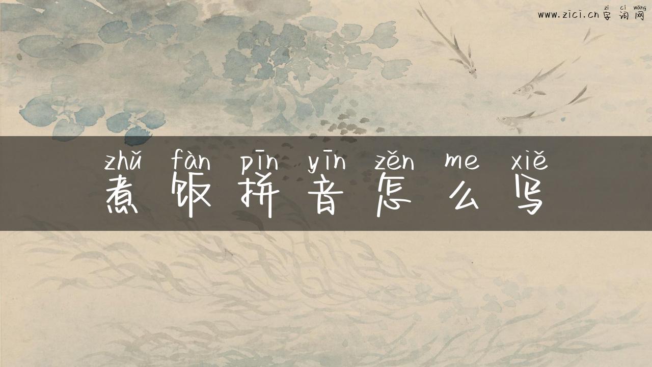 煮饭拼音怎么写