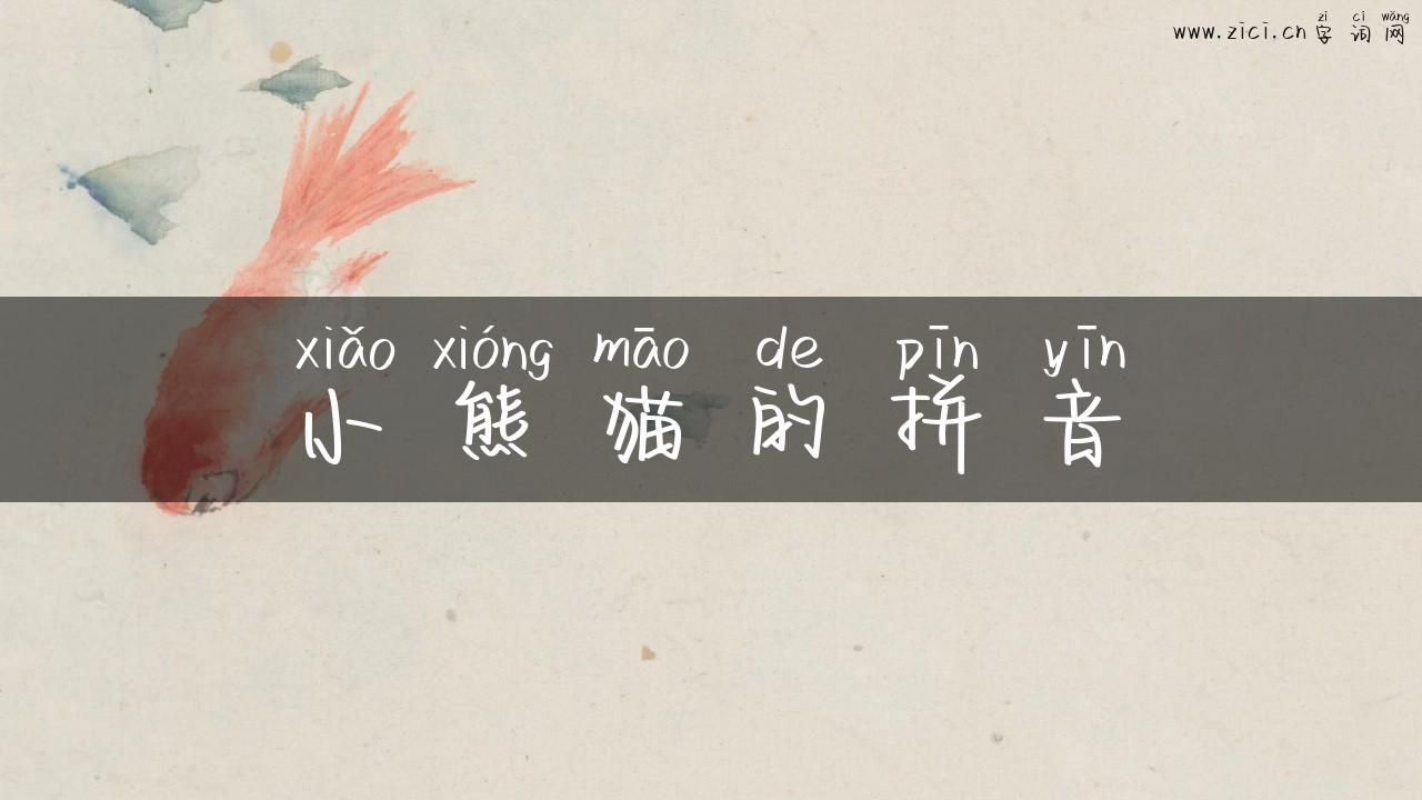 小熊猫的拼音