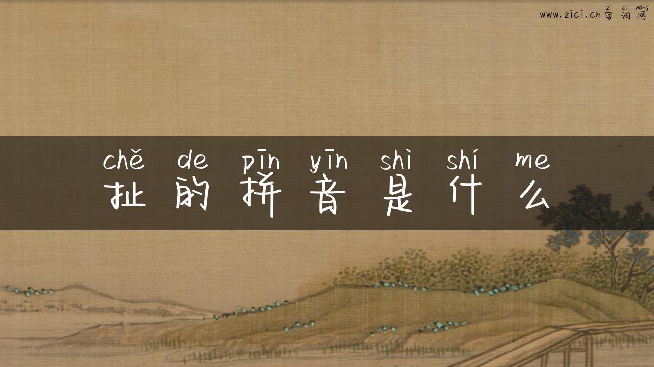 扯的拼音是什么