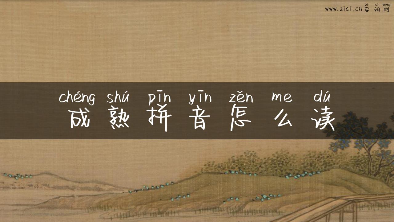 成熟拼音怎么读