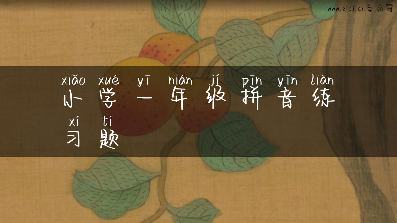 小学一年级拼音练习题