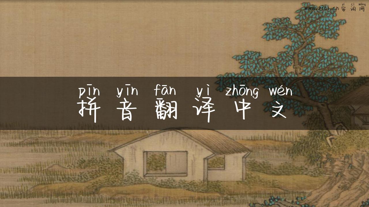 拼音翻译中文