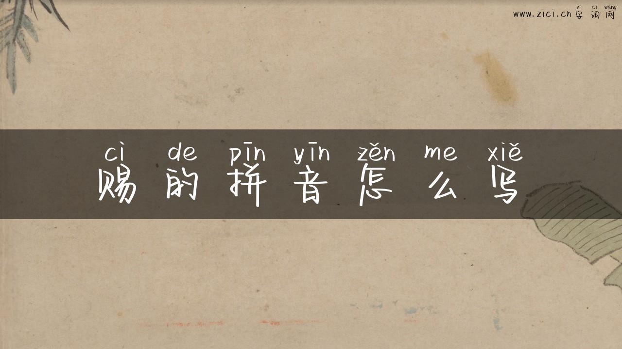 赐的拼音怎么写