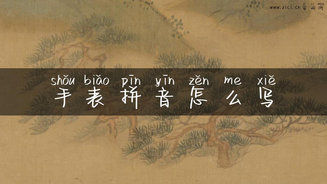 手表拼音怎么写