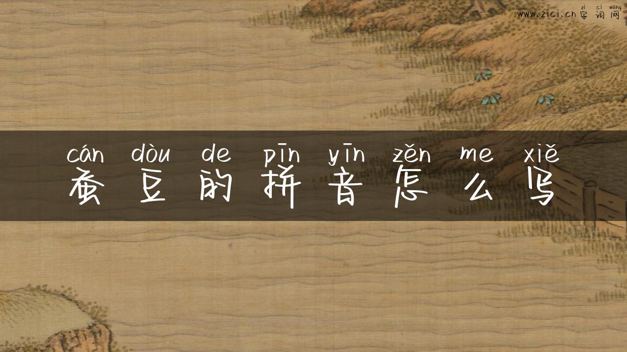 蚕豆的拼音怎么写