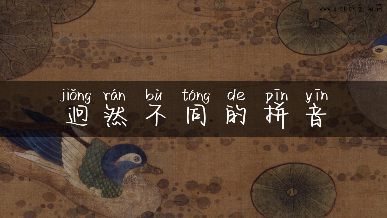 迥然不同的拼音