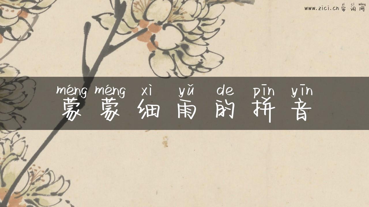 蒙蒙细雨的拼音