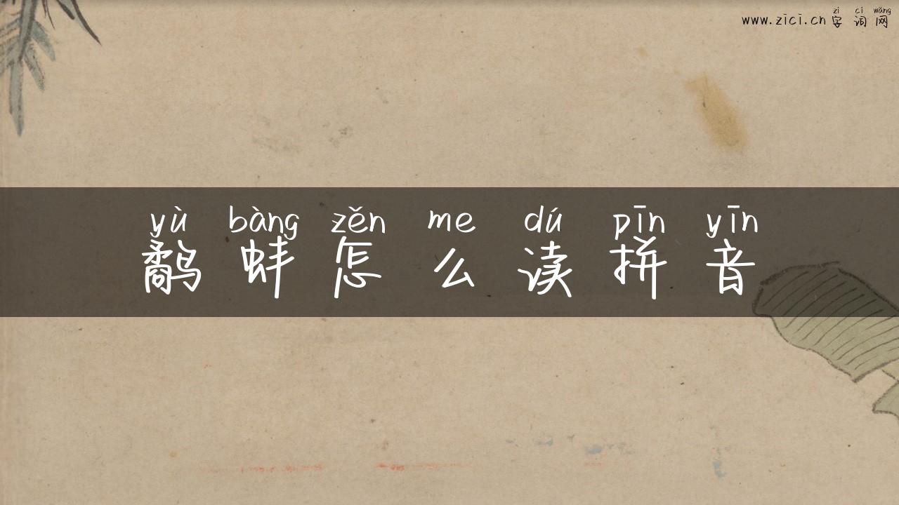 鹬蚌怎么读拼音