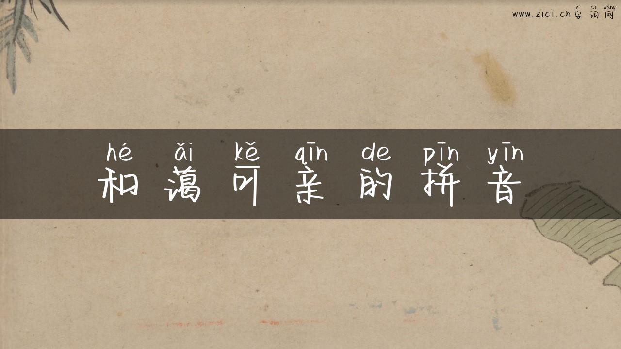 和蔼可亲的拼音
