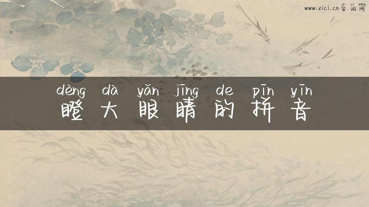 瞪大眼睛的拼音
