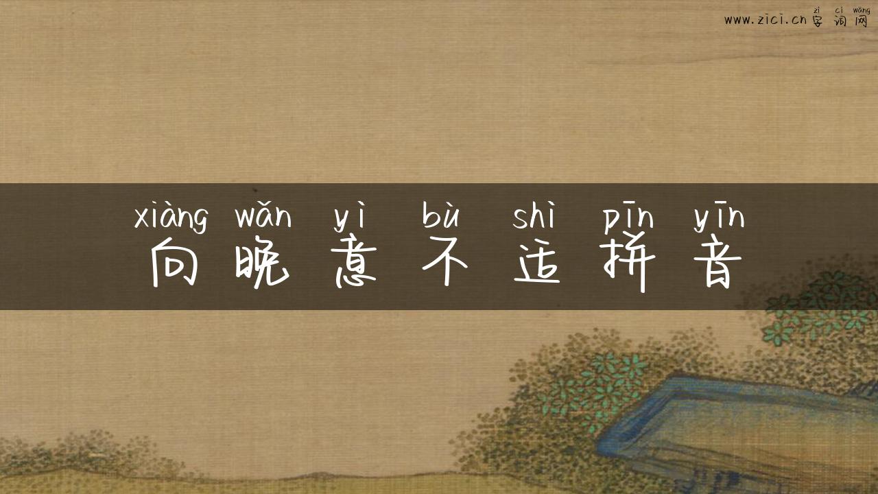 向晚意不适拼音