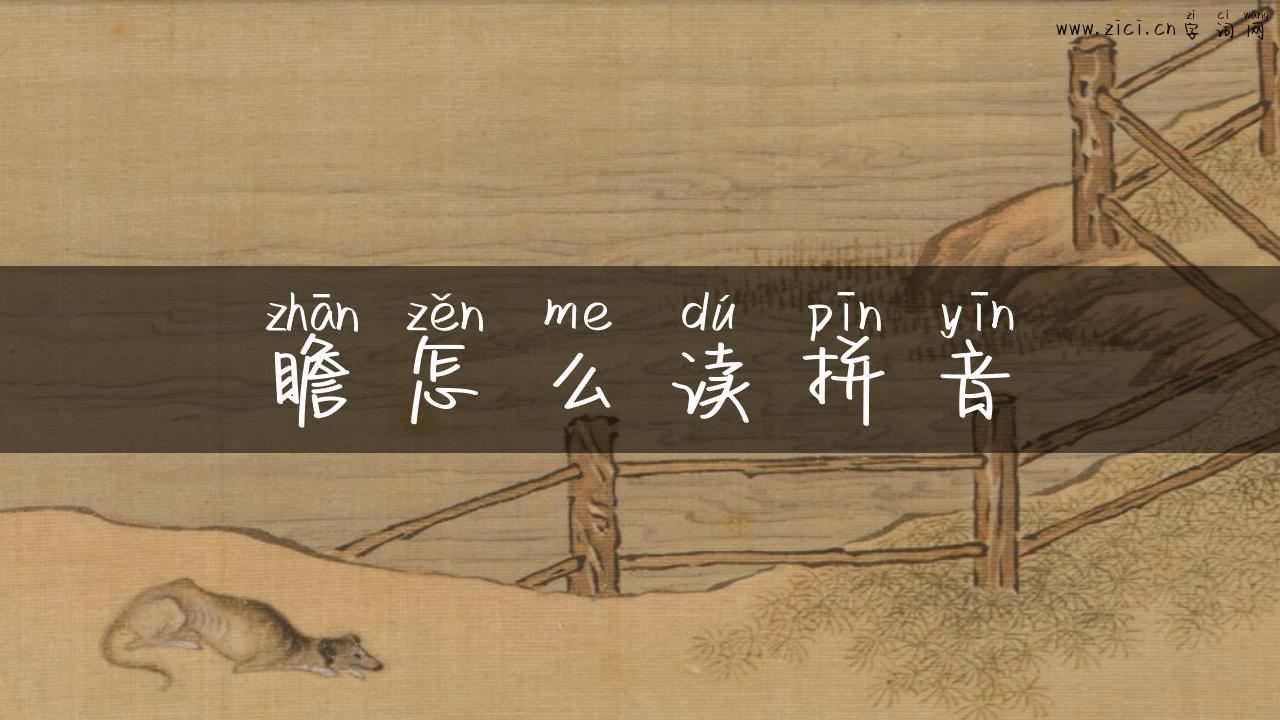 瞻怎么读拼音