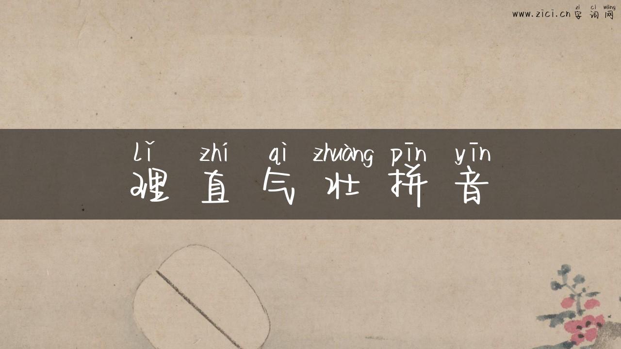 理直气壮拼音
