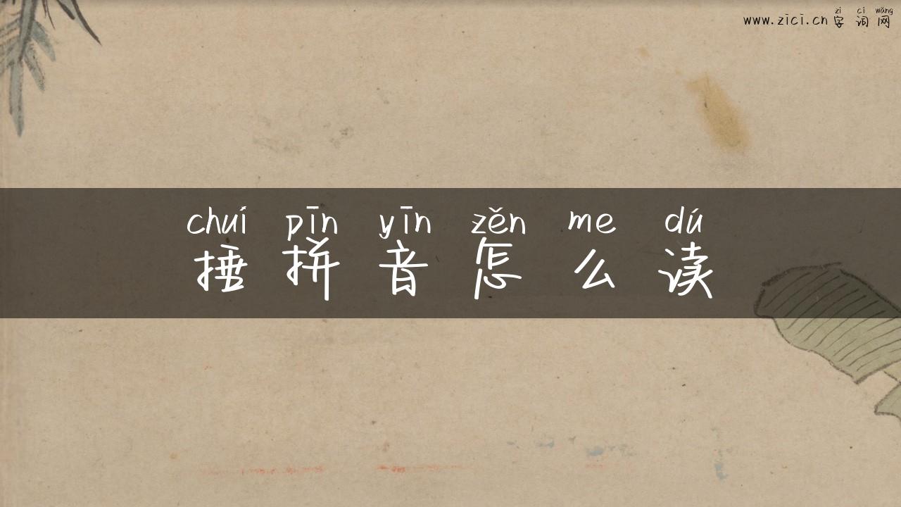 捶拼音怎么读