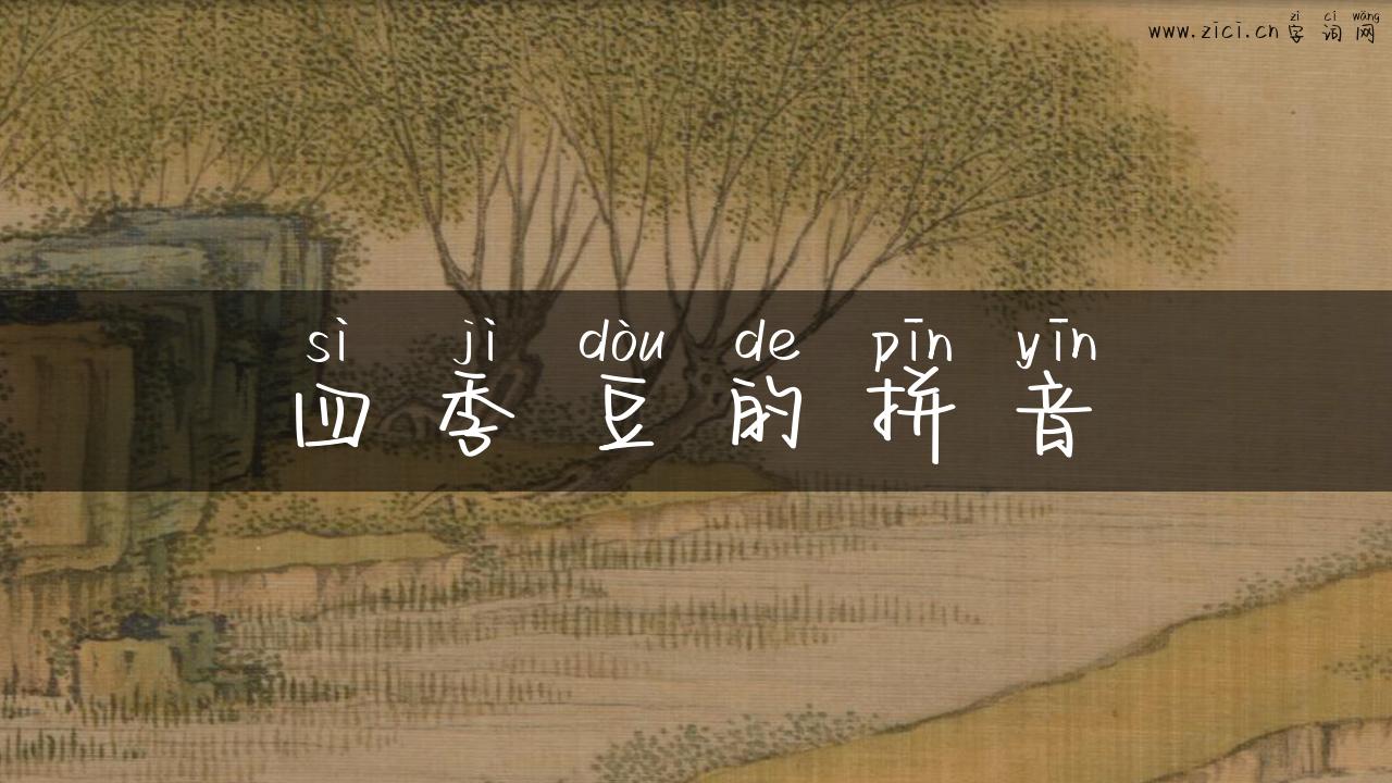四季豆的拼音