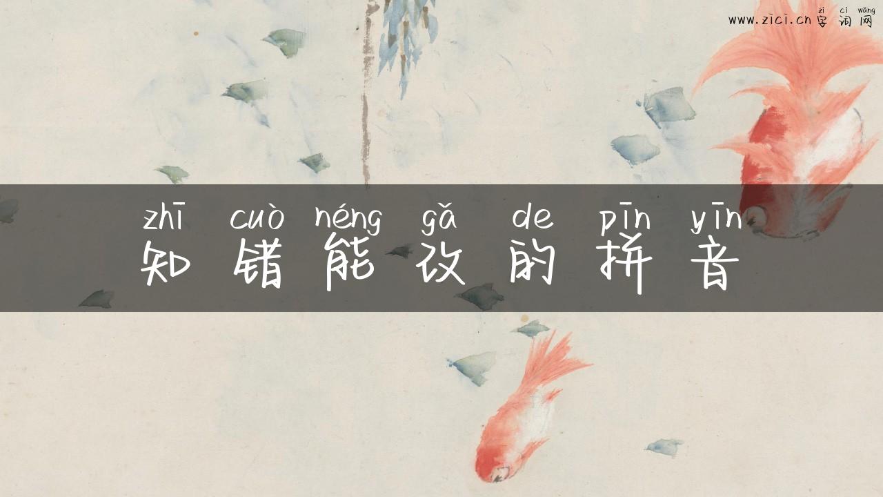 知错能改的拼音
