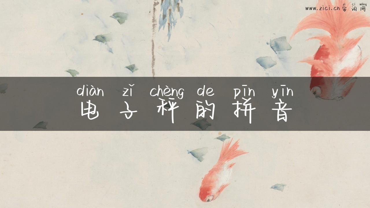 电子秤的拼音