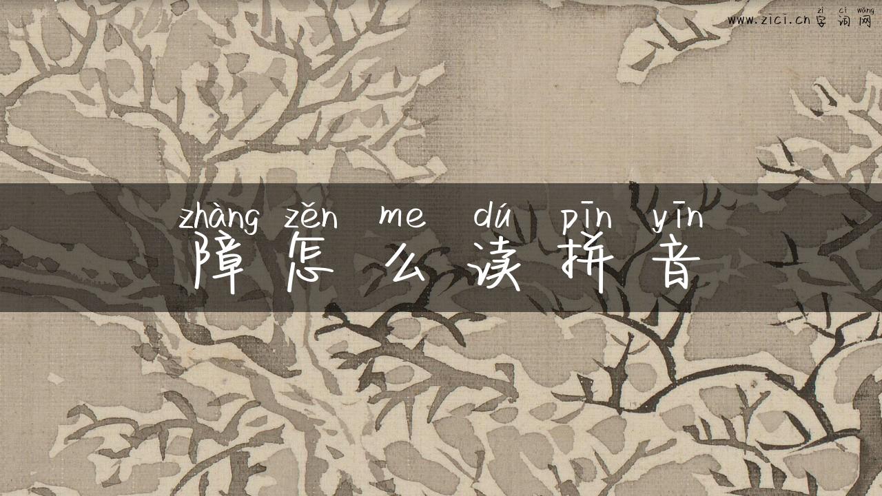 障怎么读拼音