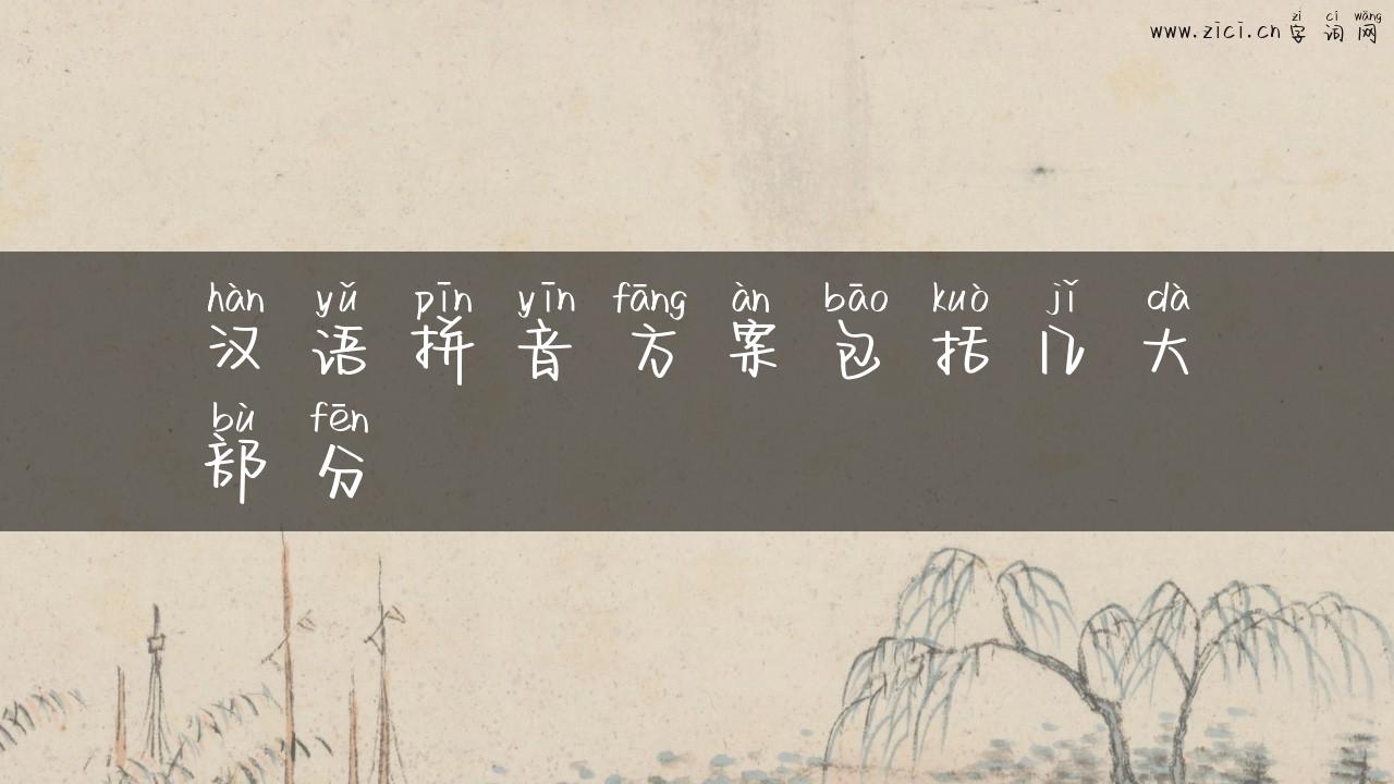 汉语拼音方案包括几大部分