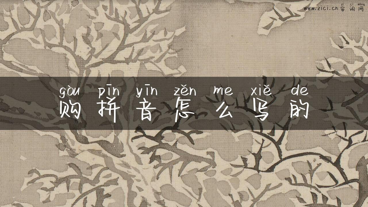 购拼音怎么写的