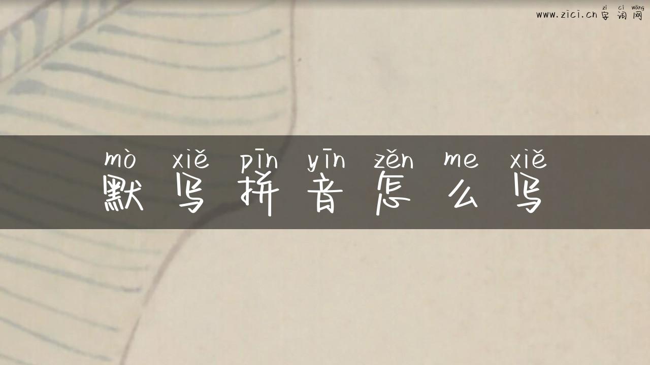 默写拼音怎么写