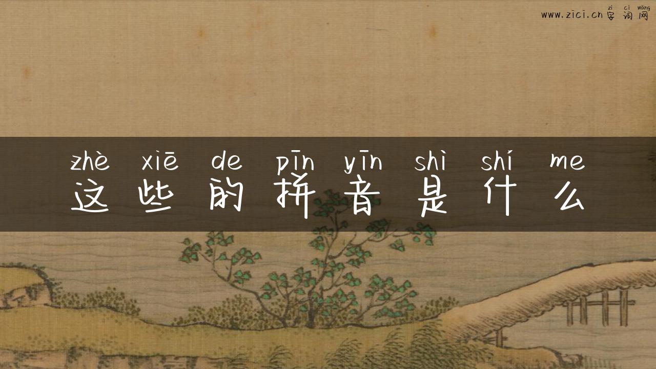 这些的拼音是什么