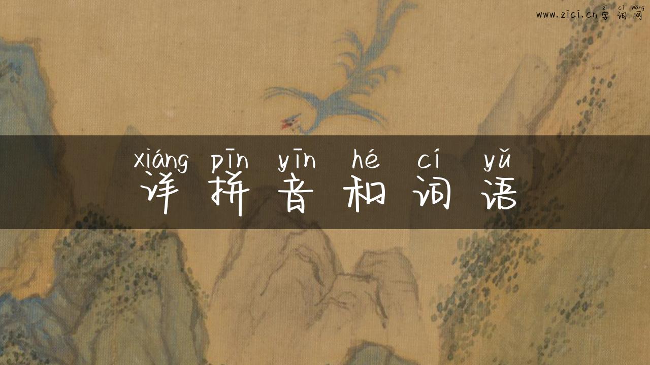 详拼音和词语