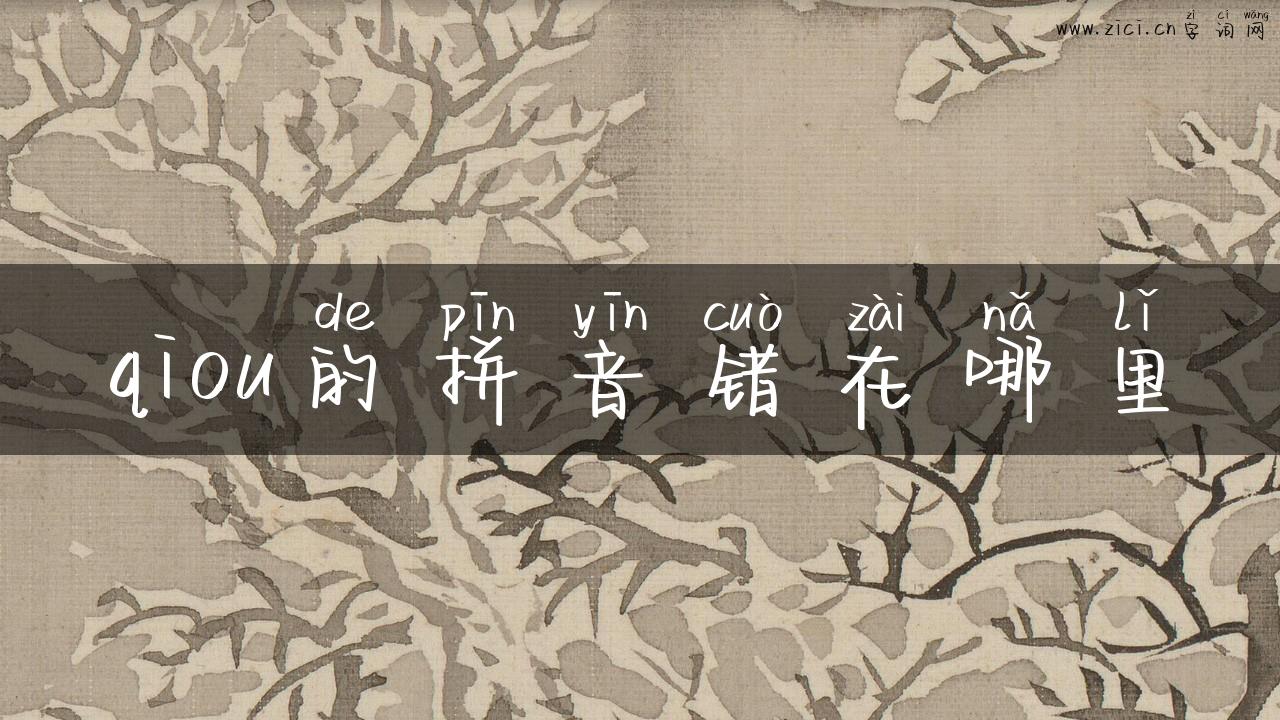 qiou的拼音错在哪里