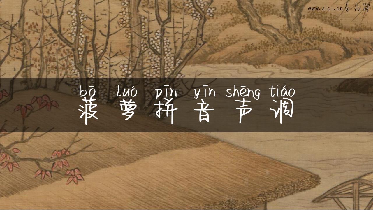 菠萝拼音声调
